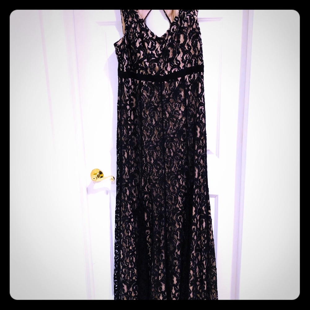 Black Lace Gown